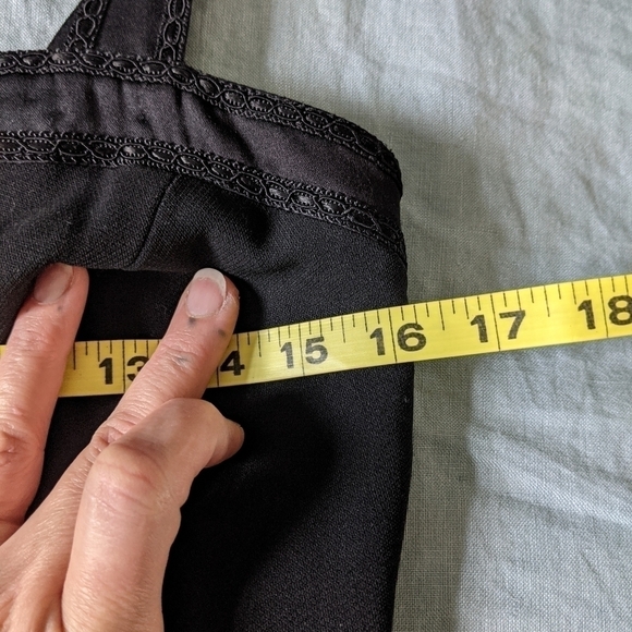 VINTAGE 90s Griffith Grey for St John Wool Formal Dress Classic LBD 8 - Picture 8 of 12